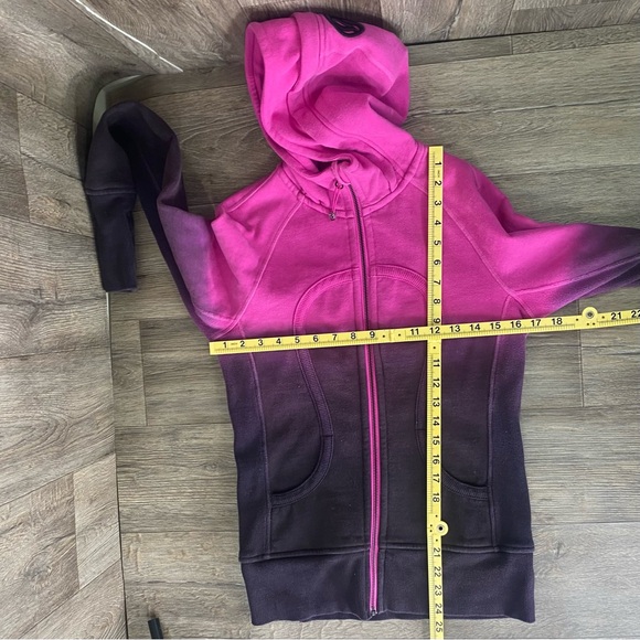 LuLulemon Special Edition Ombre Scuba Hoodie Womens 4 Pink Purple - Picture 8 of 10